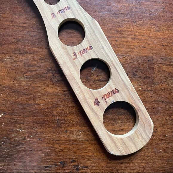 Artisan Hand Crafted “Dosa Spaghetti” Spaghetti Portion Measure Wood - Picture 2 of 7